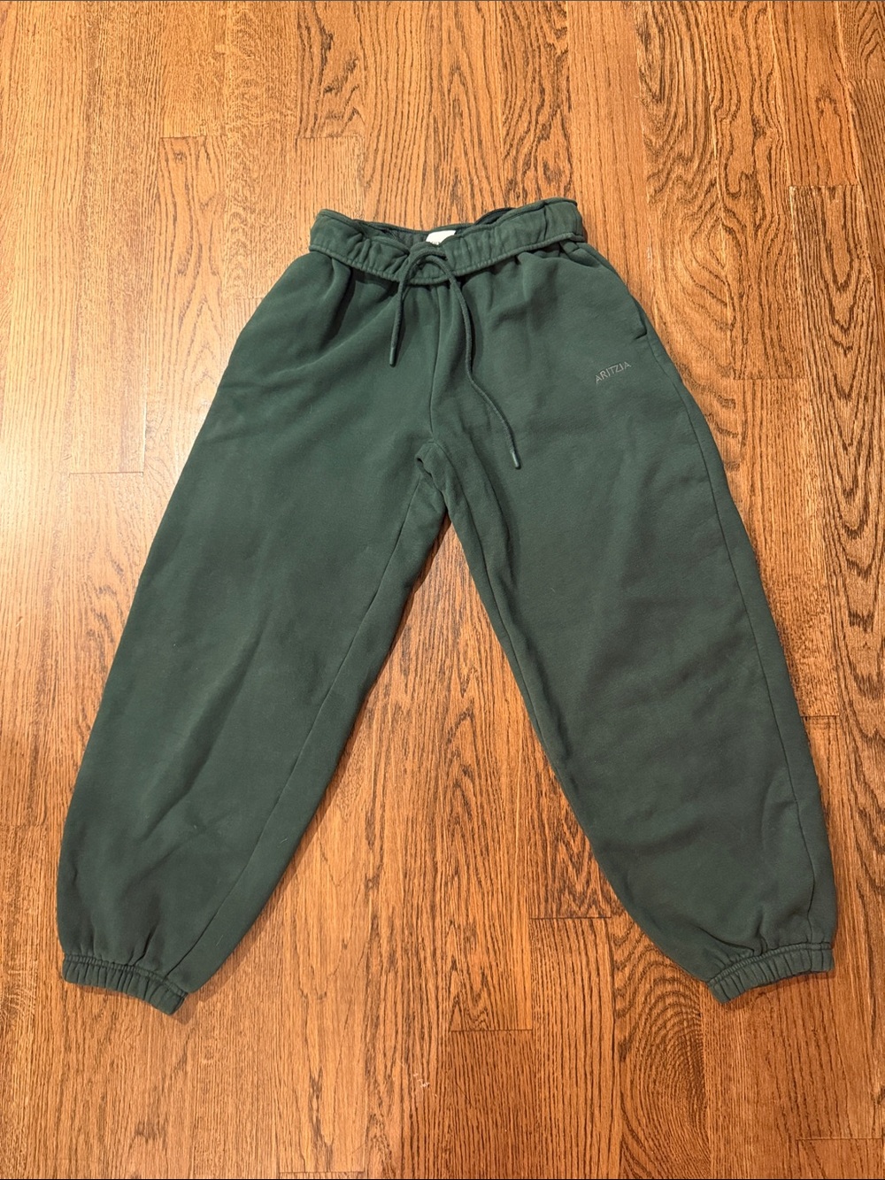 Aritzia Dark Green Drawstring Joggers Size XS